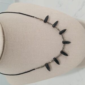 NWT Chan Luu Black/Silver Beaded Necklace